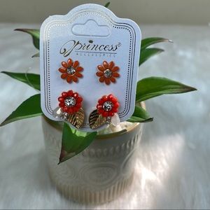 2 Pair of Beautiful Earrings - ORANGE